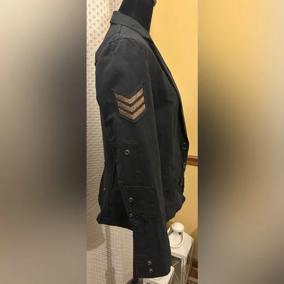 Zadig & Voltaire Virginia Grunge Military Skull Utility Jacket - Picture 3 of 11